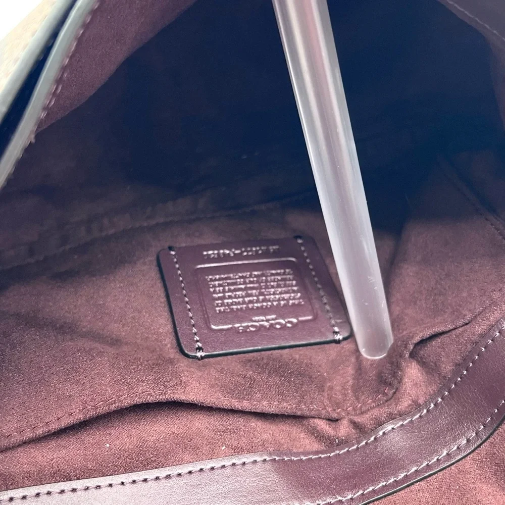 Coach Turnlock Chain Shoulder Bag 54182 Signature Canvas Python Like New - Picture 11 of 16